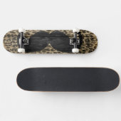Mustache Leopard Vintag #6 Skateboard (Horizontal)