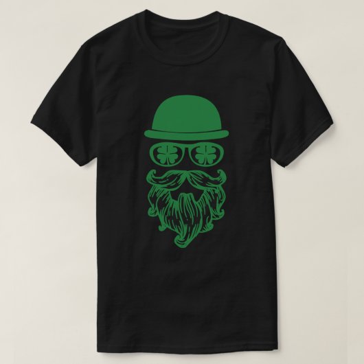Mustache Leprechauns St. Patrick's Day T-Shirt (Design vorne)