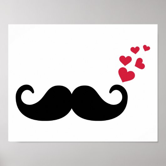 Mustache Liebe Poster (Vorne)
