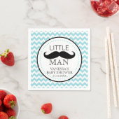 Mustache Lil' Little Man Baby Shower Thema Junge Serviette (Beispiel)