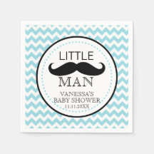 Mustache Lil' Little Man Baby Shower Thema Junge
