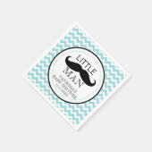 Mustache Lil' Little Man Baby Shower Thema Junge Serviette (Ecke)