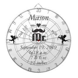 Mustache Lil Man Baby Boy Stats Dartscheibe