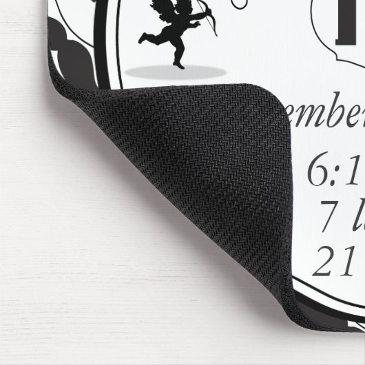 Mustache Lil Man Baby Boy Stats Mousepad (Ecke)