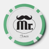 Mustache Lil Man Baby Boy Stats Pokerchips (Rückseite)