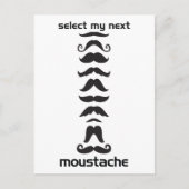 Mustache Line Up Postkarte (Vorderseite)