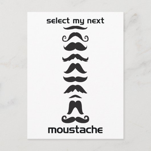Mustache Line Up Postkarte (Vorderseite)
