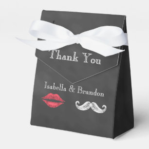 Mustache & Lips Gefälligkeitsbox Geschenkschachtel