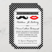 Mustache & Lips Hochzeit Einladungen (Vorne/Hinten)