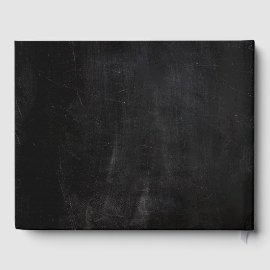 Mustache & Lips Mr. & Mrs. Black & Gold Wedding Gästebuch (Rückseite)