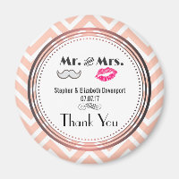Mustache & Lips Mr. & Mrs Wedding Vielen Dank