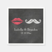Mustache & Lips Napkin Serviette (Vorderseite)