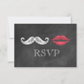 Mustache & Lips UAWG RSVP Karte (Rückseite)