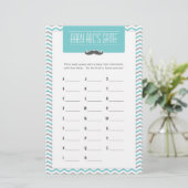 Mustache / Little Man Baby Shower ABCs Spiel (Stehend Vorderseite)