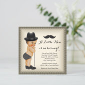 Mustache Little Man Baby Shower Einladung (Stehend Vorderseite)