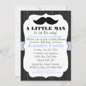 Mustache Little Man Baby Shower Einladung (Vorderseite)