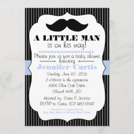 Mustache Little Man Baby Shower Einladung