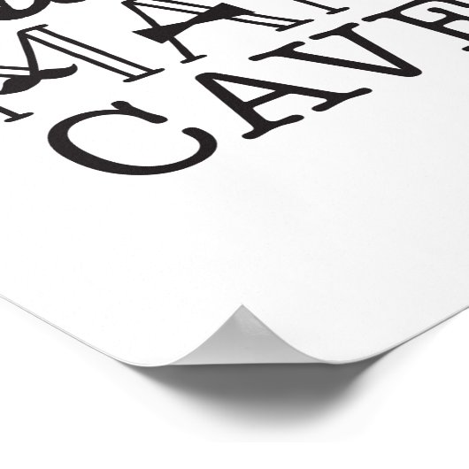 Mustache Little Man Cave Boy Baby Kinderzimmer Art Poster (Ecke)