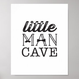 Mustache Little Man Cave Boy Baby Kinderzimmer Art Poster