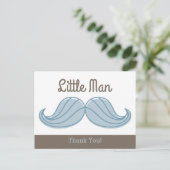 Mustache Little Man Postkarte (Stehend Vorderseite)