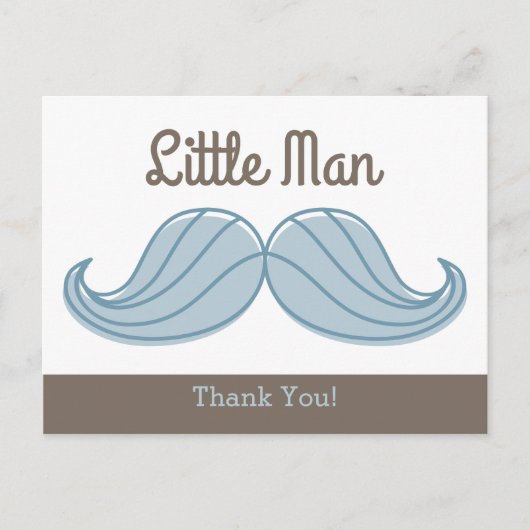 Mustache Little Man Postkarte (Vorderseite)