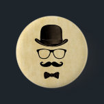Mustache Man Button<br><div class="desc">Ein Vintages Design mit dem beliebten Schnurrbart!</div>