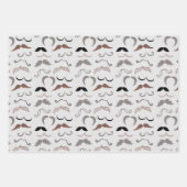 Mustache Mania Geschenkpapier Set (Vorderseite 2)