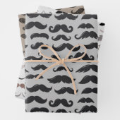 Mustache Mania Geschenkpapier Set (Beispiel)