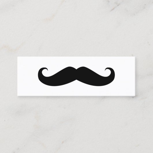Mustache Mini Visitenkarte (Vorderseite)