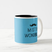 Mustache Mister Wonderful Zweifarbige Tasse (VorderseiteRechts)