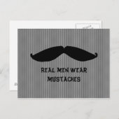 Mustache mit Fun-Sprichwort Postkarte (Vorne/Hinten)