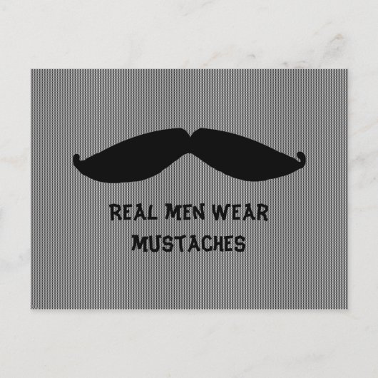 Mustache mit Fun-Sprichwort Postkarte (Vorderseite)