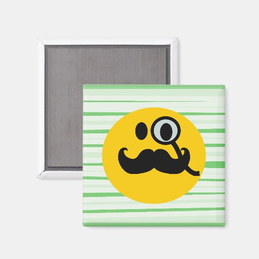 Mustache monocle magnet (Vorderseite/Rückseite)