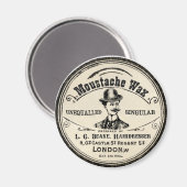 Mustache Mustach Wax Vintag Magnet (Vorderseite/Rückseite)