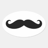 Mustache Mustache, Mustache-Design Ovaler Aufkleber (Vorderseite)
