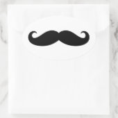 Mustache Mustache, Mustache-Design Ovaler Aufkleber (Tasche)