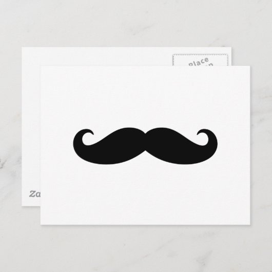 Mustache Mustache, Mustache-Design Postkarte (Vorne/Hinten)