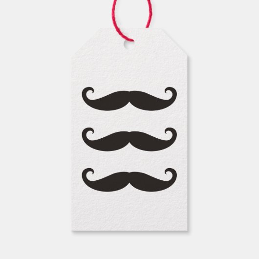 Mustache / Mustache / Schnurbart + Ihr Text Geschenkanhänger (Rückseite)