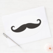 Mustache / Mustache / Schnurbart Ovaler Aufkleber (Umschlag)