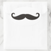 Mustache / Mustache / Schnurbart Ovaler Aufkleber (Tasche)