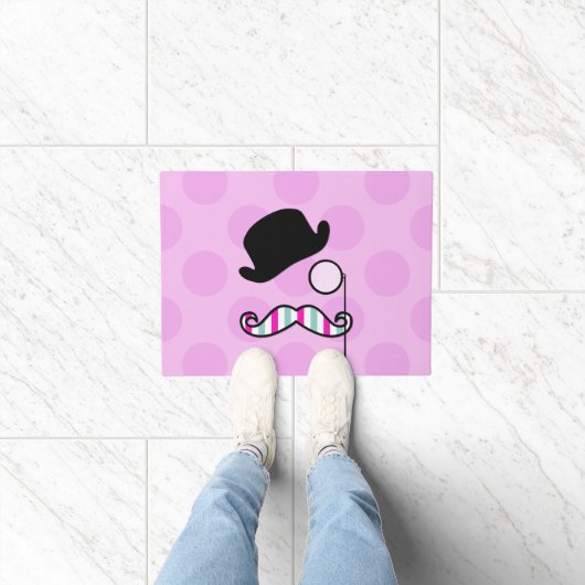 Mustache, Mustache, Stache, Monocle, Bowler Hat Fußmatte (Indoor)