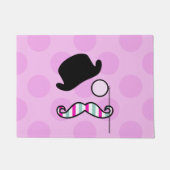 Mustache, Mustache, Stache, Monocle, Bowler Hat Fußmatte (Vorderseite)