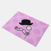 Mustache, Mustache, Stache, Monocle, Bowler Hat Fußmatte (Schrägansicht)
