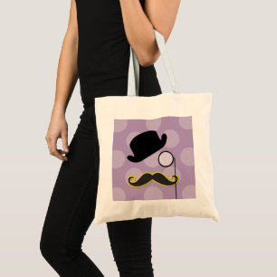 Mustache, Mustache, Stache, Monocle, Bowler Hat Tragetasche