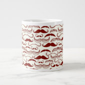 Mustache-Muster, Retro-Stil 3 Jumbo-Tasse (Vorderseite)