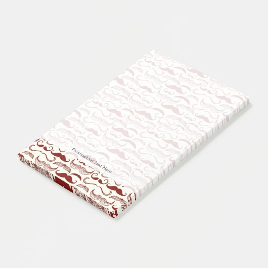 Mustache-Muster, Retro-Stil 3 Post-it Klebezettel (angewinkelt)