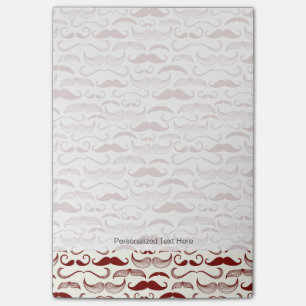 Mustache-Muster, Retro-Stil 3 Post-it Klebezettel