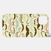 Mustache-Muster, Retro-Stil 4 Case-Mate iPhone Hülle (Rückseite (Horizontal))