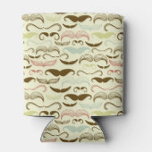 Mustache-Muster, Retro-Stil 4 Dosenkühler (Rückseite)