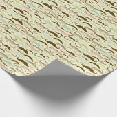 Mustache-Muster, Retro-Stil 4 Geschenkpapier (Ecke)